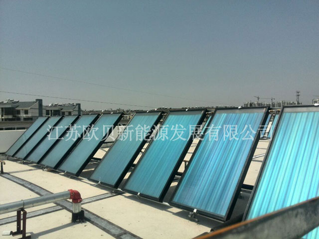 江苏欧贝常州孟河幼儿园再添平板太阳能工程